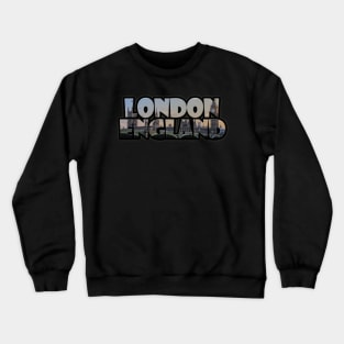 London, England Label with Big Ben & Westminster Crewneck Sweatshirt